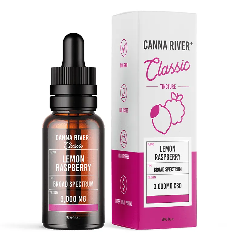 Classic CBD Oil Tincture - Lemon Raspberry - Canna River - Image 2