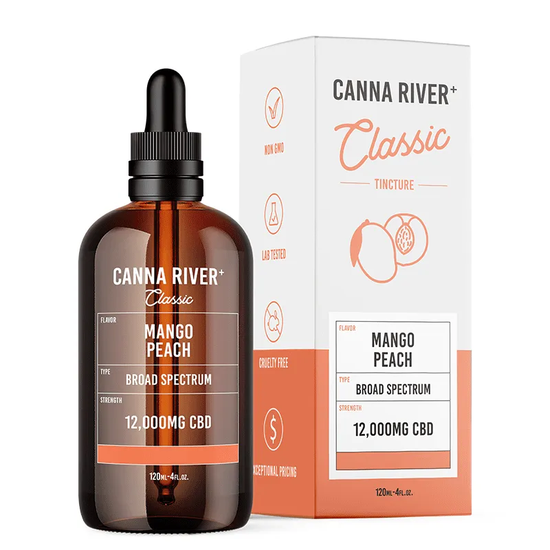 Classic CBD Oil Tincture - Mango Peach - Canna River - Image 2
