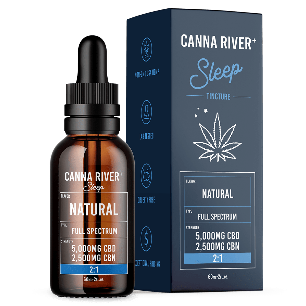 Canna River CBD Oil Full Spectrum Sleep Tincture CBN 60ml