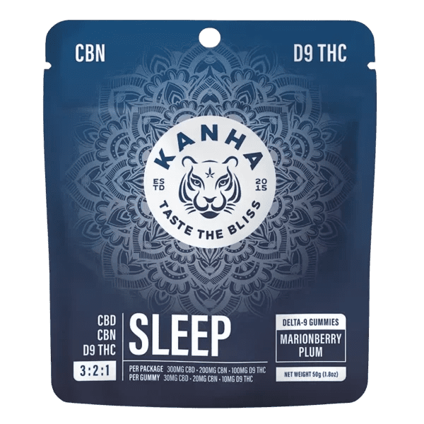 KANHA FX Sleep Gummies 3-2-1 CBD - CBN - THC - Marionberry Plum