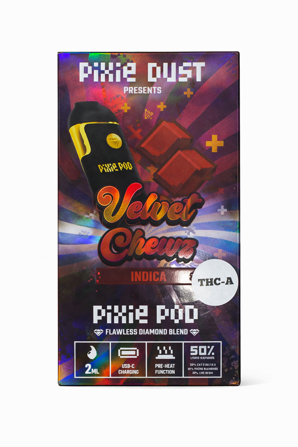 Pixie Pods Flawless Diamond Blend 2G disposable vape Velvet Chewz