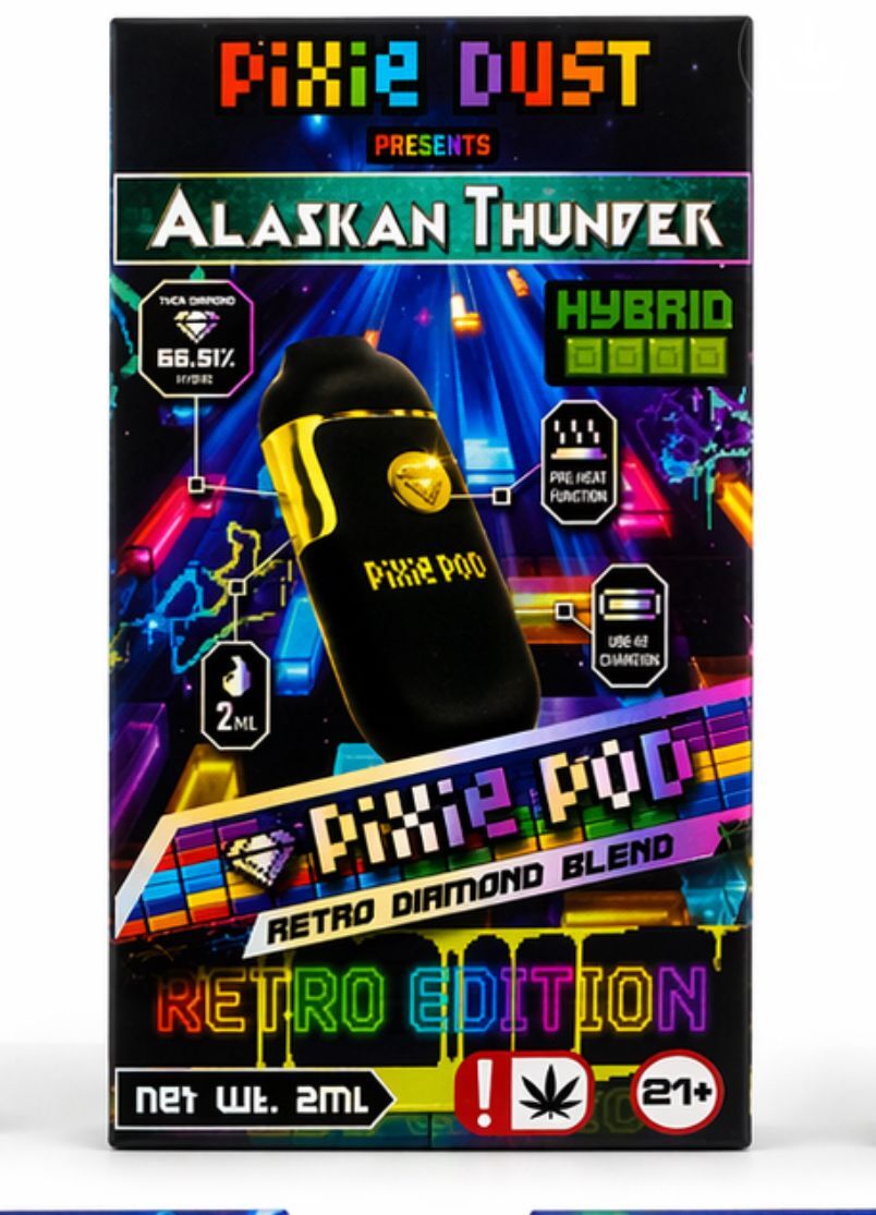 Pixie Dust - Disposable Vape - THC-A - alaskan-thunder-hybrid - 2ML