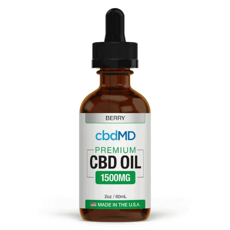 cbdMD - CBD Tincture - Broad Spectrum Berry -1500mg - 60ml