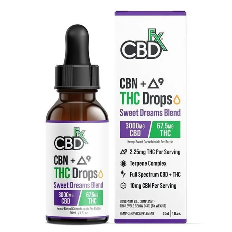 THC Oil + CBN - Sweet Dreams Blend - CBDfx - Image 3