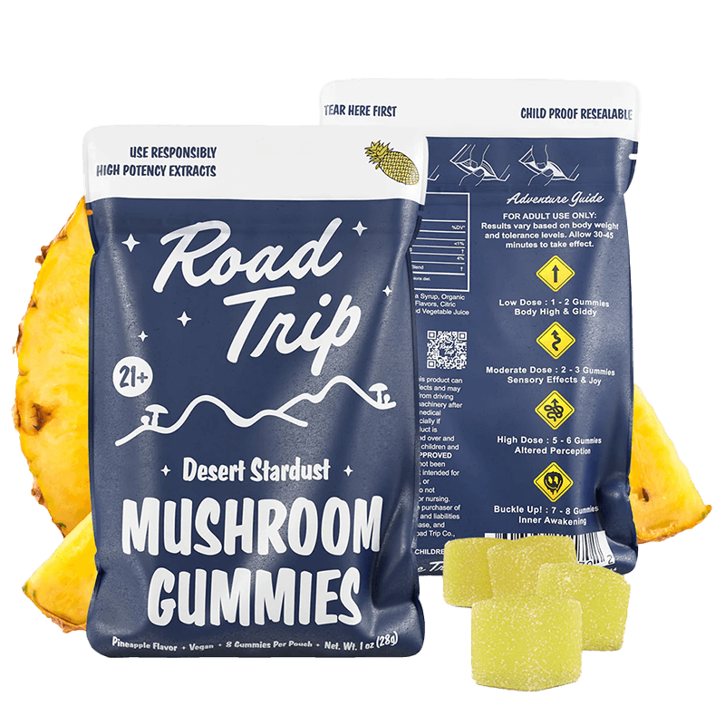 Road Trip - Pineapple Mushroom Gummies - 8 Count
