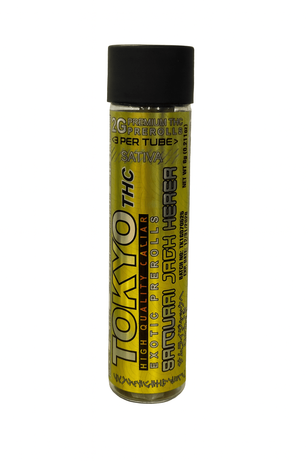 Tokyo THC EXOTIC PREROLLS 2G Samurai Jack Herer 3CT