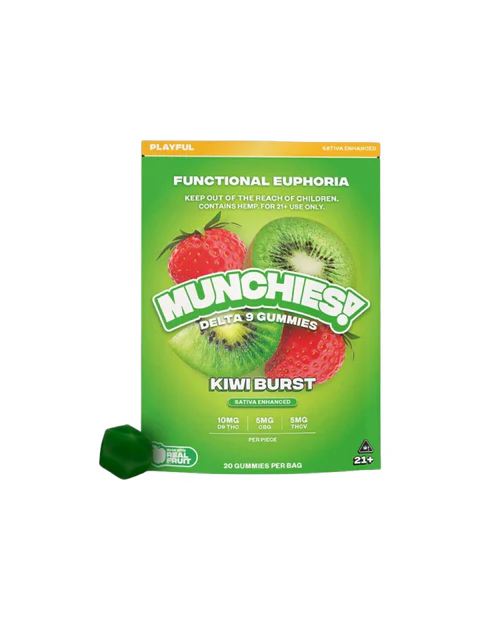 Delta Munchies Euphoria Delta-9 THC Gummies Kiwi Burst 200mg