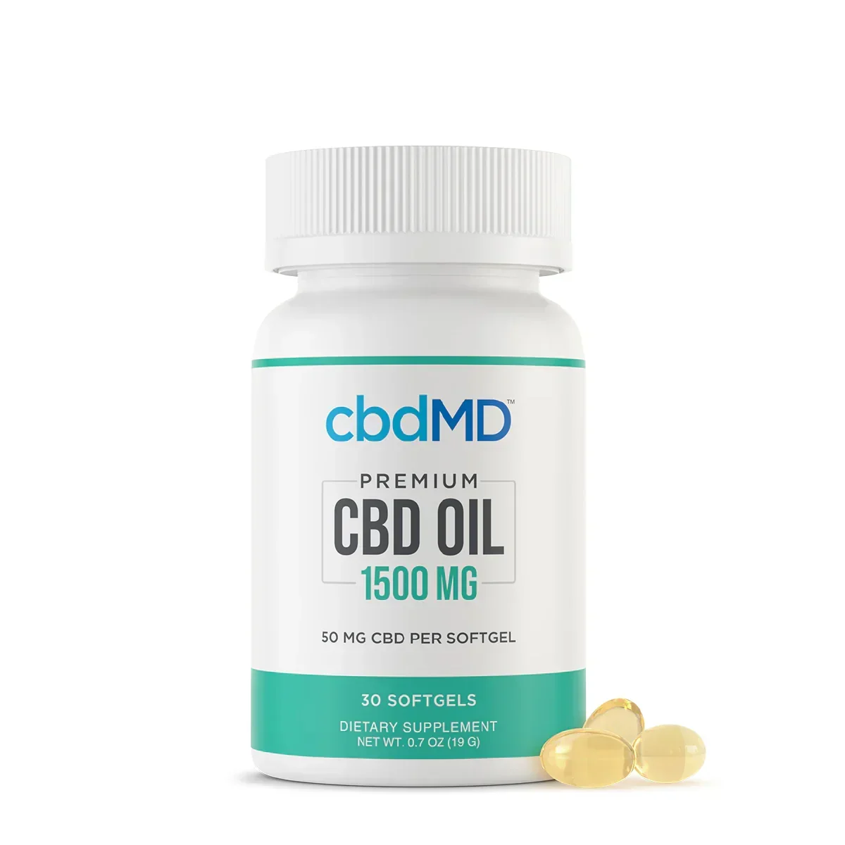 cbdMD Broad Spectrum CBD Softgels 1500MG