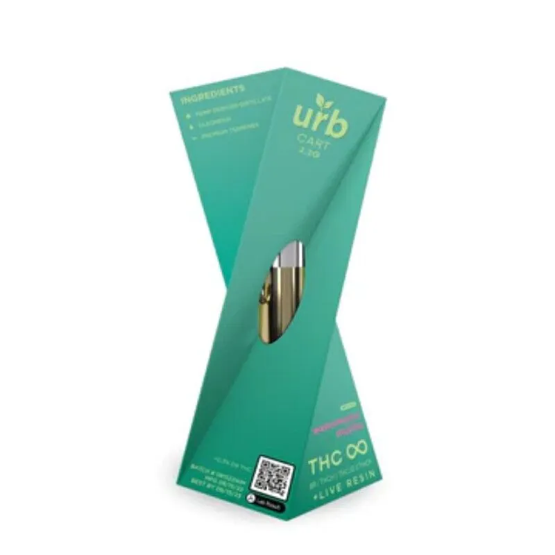 Urb Finest Flowers - Delta 8 Vape - Live Resin THC Infinity Cartridge - Watermelon Mojito - 2.2g