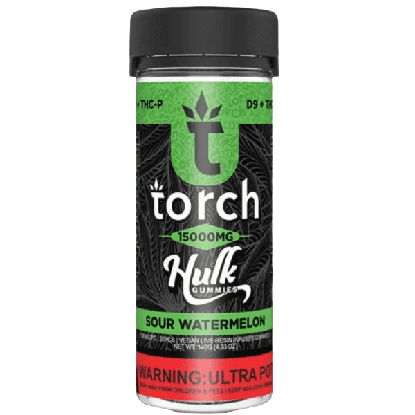 Torch Live Resin D9 + THCP Hulk Gummies 15000mg