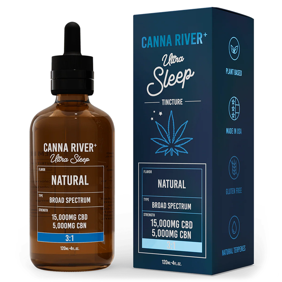 Canna River Ultra Sleep CBD Oil Tincture 20000mg Broad Spectrum Natural with CBN