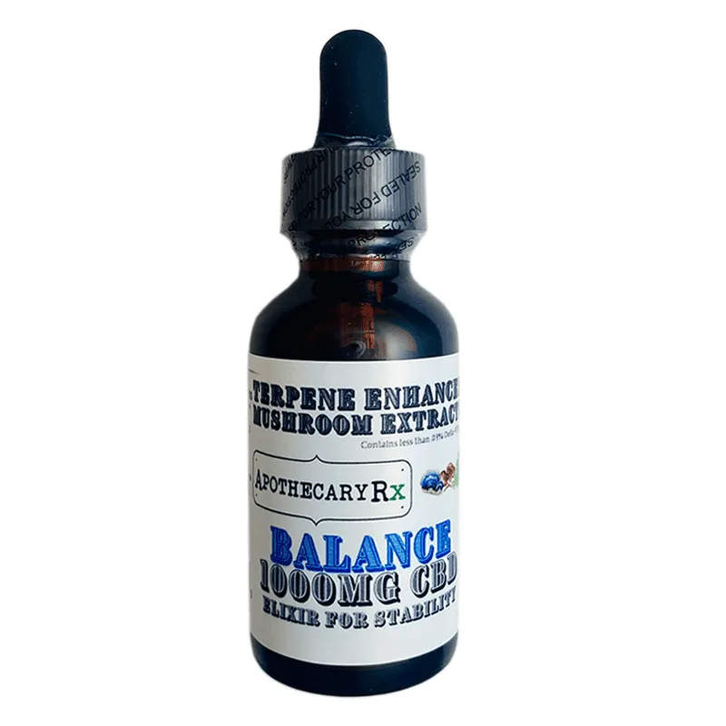 CBD Oil Tincture with Terpenes & Adaptogenic Mushroom - Apothecary Rx