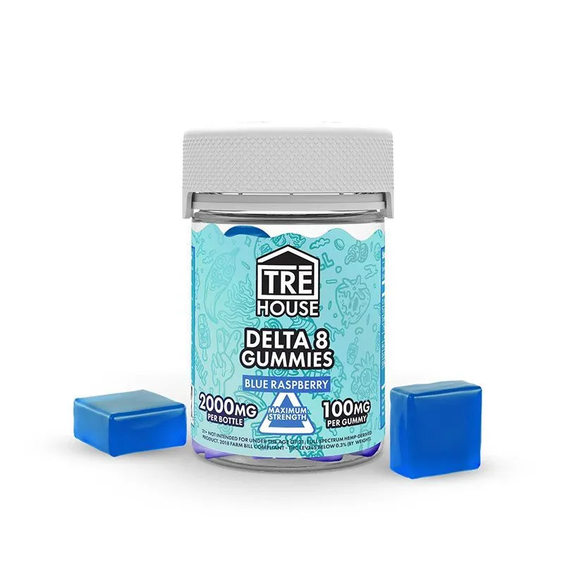 Delta 8 Gummies - Blue Raspberry - by TRĒ House