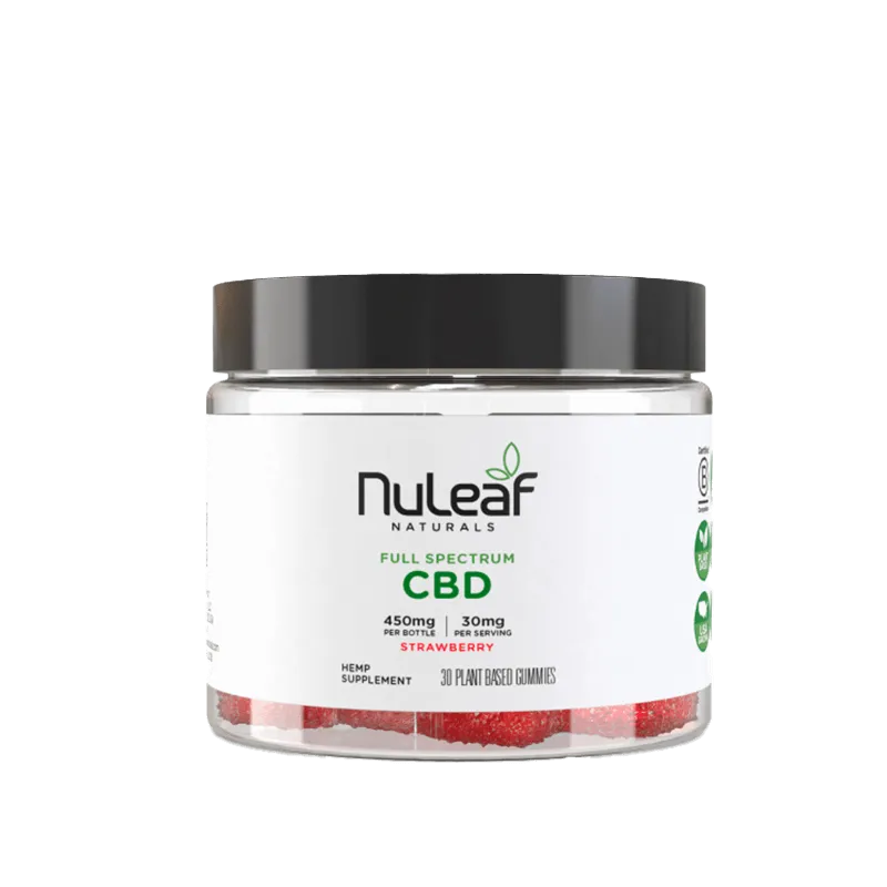 NuLeaf Naturals - CBD Gummies - Strawberry - 30ct - 450mg