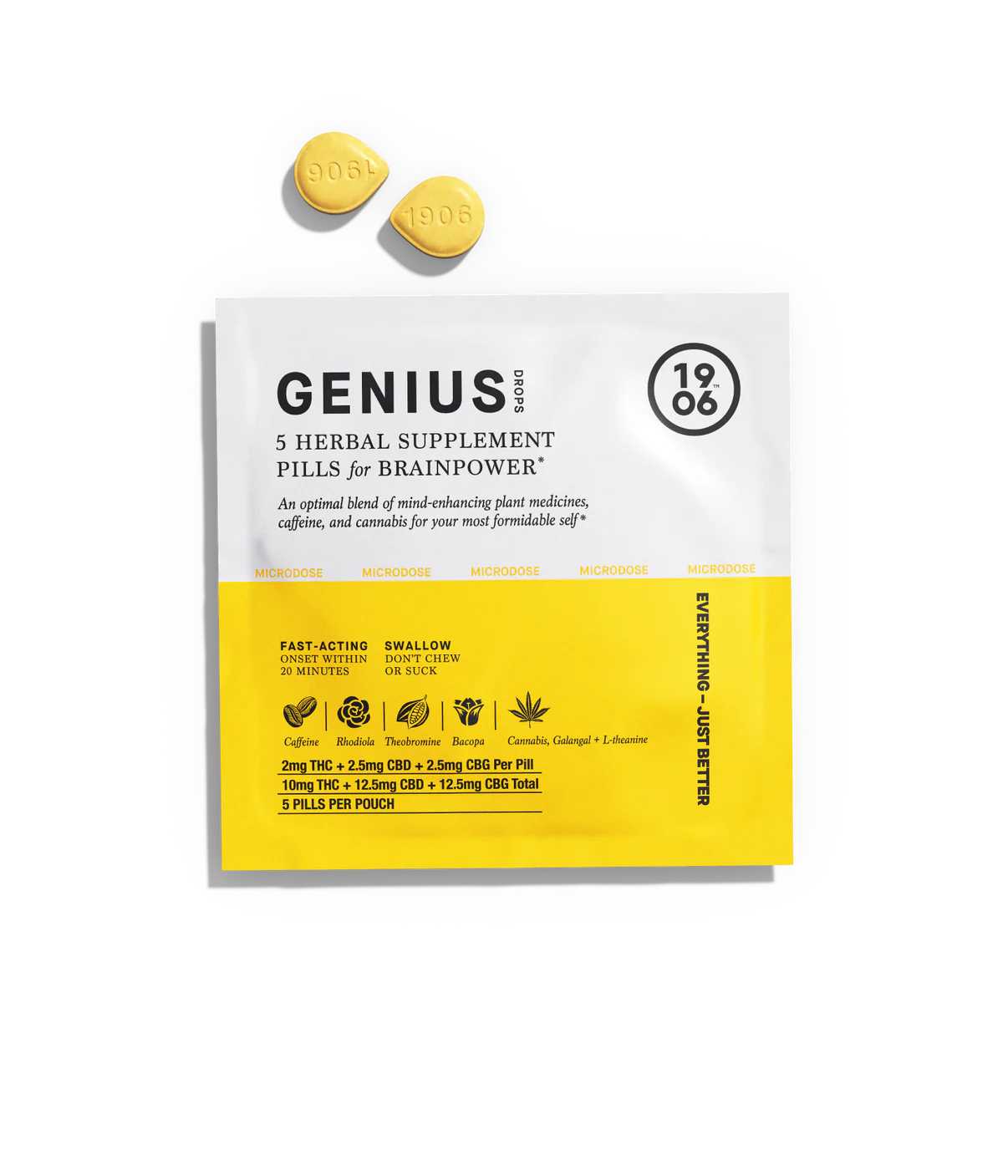1906 Genius Drops Tin 2mg THC 2.5mg CBD 2.5mg CBG - 5ct