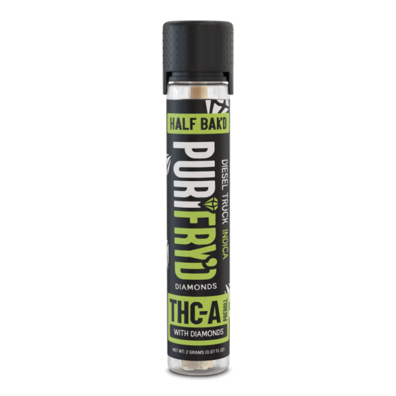 Half Bak'd Purifryd Diamonds 2g THC-A Preroll - Diesel Truck (Indica)