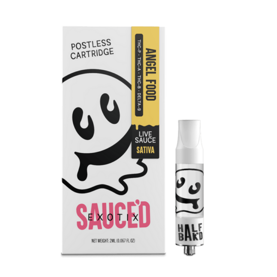 Half Bak’d Sauced Exotix 2g Live Resin Cartridge - Angel Food (Sativa)