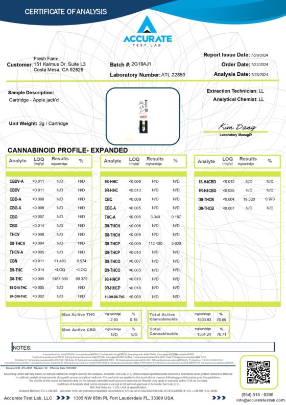 Half Bak’d Sauced Exotix 2g Live Resin Cartridge