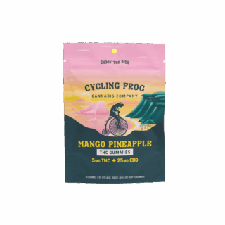 Cycling Frog Gummies 5MG THC25MG CBD 10 count Mango Pineapple