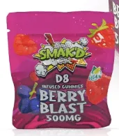 Smak'd D8 Gummies 500mg Berry Blast