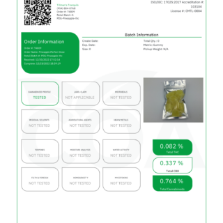 Tillman Tranquils CBD:CBG:THC Gummies Pineapple