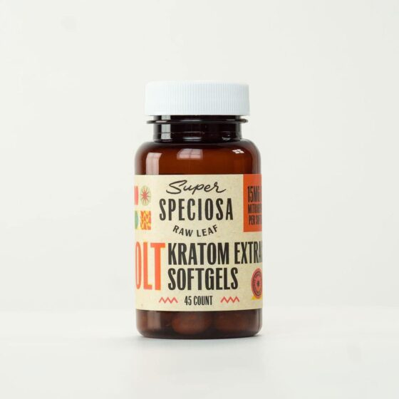 Jolt Kratom Extract Soft Gel Capsules in a 45 count capsule bottle. Buy premium kratom extract pills today