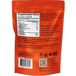 Tillman Tranquils CBD:CBG Gummies Orange