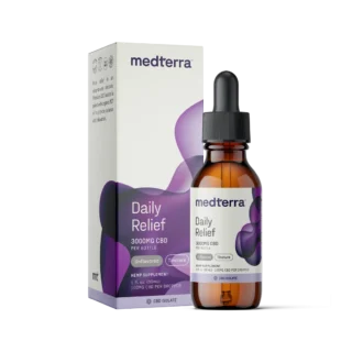 Medterra Daily Relief CBD Isolate Oil Unflavored-500mg-3000mg