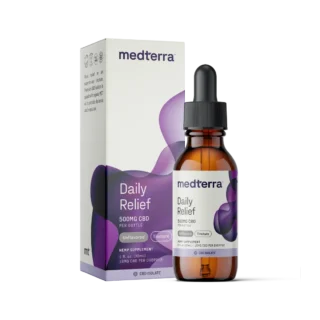 Medterra Daily Relief CBD Isolate Oil Unflavored-500mg-3000mg