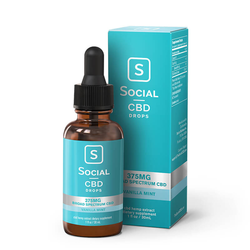 Broad Spectrum CBD Oil - Vanilla Mint - Social CBD