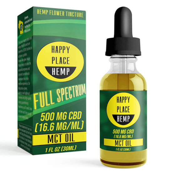 Happy Place Hemp - CBD Tincture - Full Spectrum MCT Oil - 500mg-1000mg