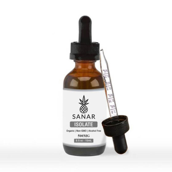 Sanar - CBD Tincture - Unflavored Isolate - 250mg-2500mg