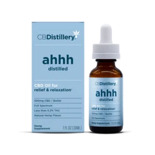 CBDistillery ahhh Distilled Relief & Relaxation Full Spectrum CBD Oil – 500MG – 30mL