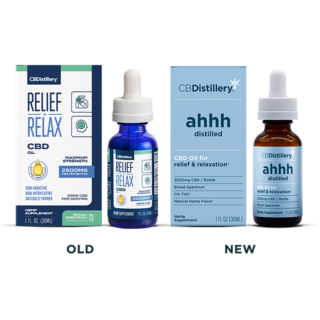 Relief + Relax CBD Isolate Oil Tincture - CBDistillery 2500
