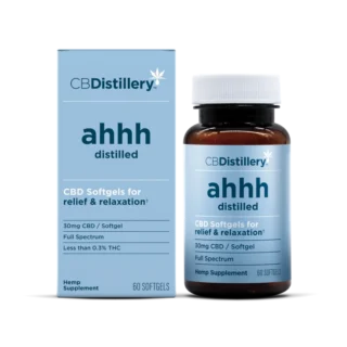 CBDistillery Relief + Relax Full Spectrum CBD Softgels  30MG CBD – 30ct & 60ct