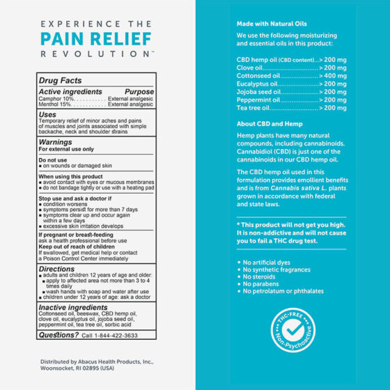 Back & Neck Pain Relief CBD Cream - CBDMEDIC