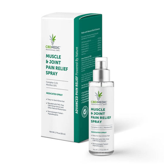 CBDMEDIC - CBD Topical - Muscle & Joint Pain Relief Spray