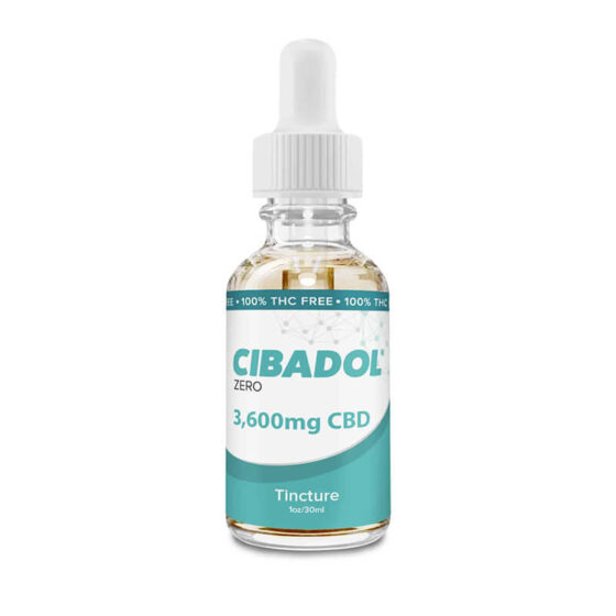 Cibadol ZERO - CBD Tincture - THC Free 1oz - 3600mg