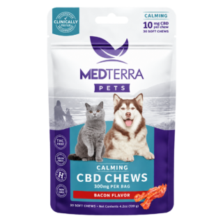 Medterra Pets Calming CBD Isolate Chews - Bacon Flavor 300mg