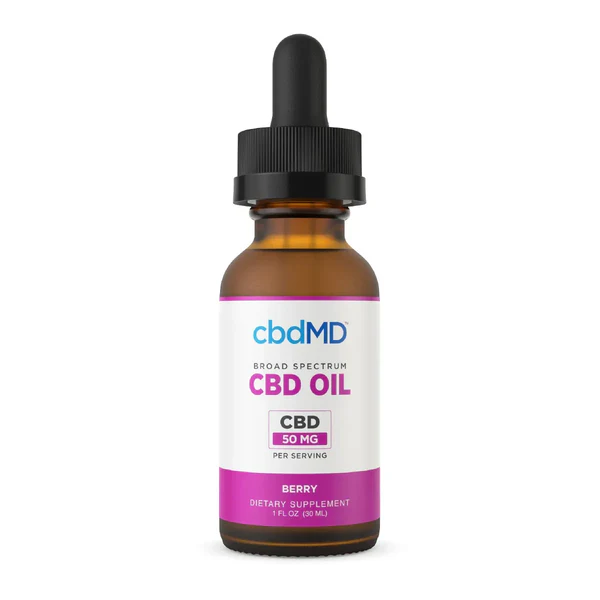 Broad Spectrum CBD Oil Tincture - Berry - cbdMD - Image 2