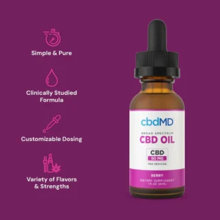 Broad Spectrum CBD Oil Tincture - Berry - cbdMD