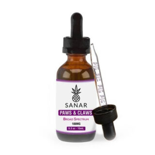 Sanar - CBD Pet Tincture - Paws & Claws Broad Spectrum Wild Salmon - 100mg-600mg