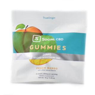 Social CBD - CBD Edible - Broad Spectrum Peach Mango Gummies - 12.5mg