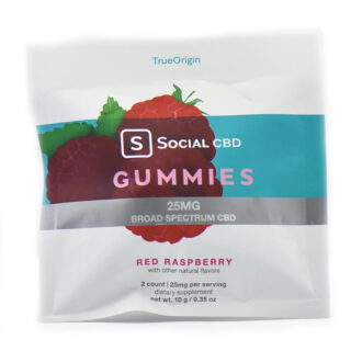 Broad Spectrum CBD Gummies - Red Raspberry - Social CBD