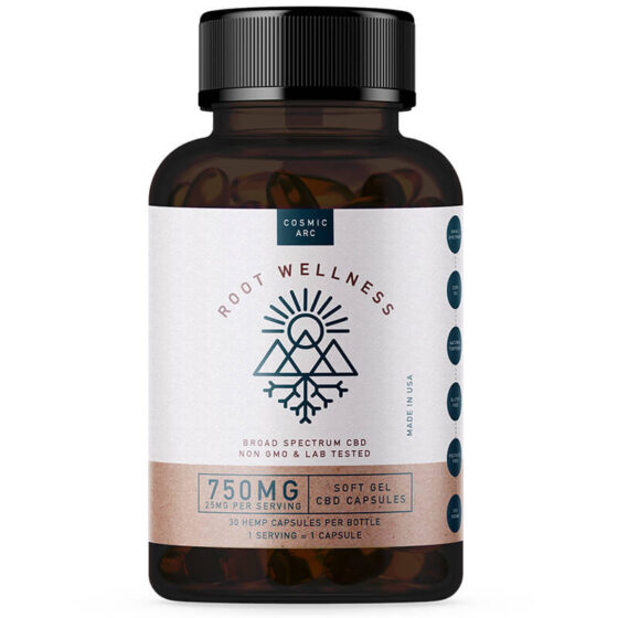 Root Wellness - CBD Soft Gels - Broad Spectrum - 750mg