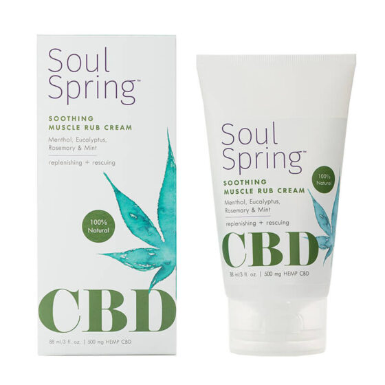 SoulSpring - CBD Topical - Soothing Muscle Rub Cream - 500mg