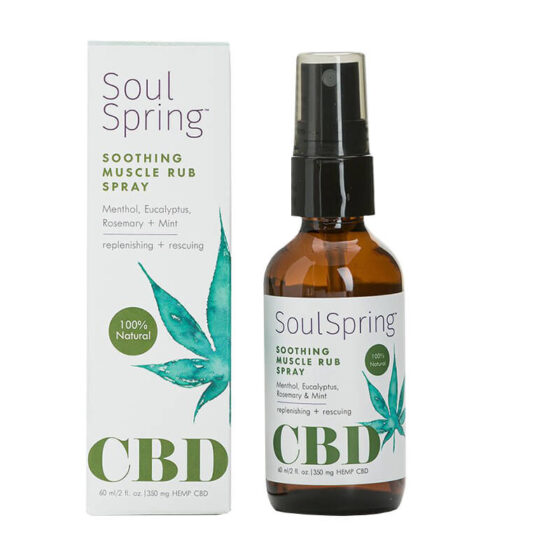 SoulSpring - CBD Topical - Soothing Muscle Rub Spray - 350mg