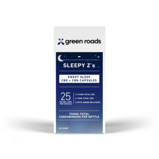 Green Roads – Sleepy Z’s Sweet Sleep Capsules – CBD + CBN + Melatonin – 750mg Total – 30 Count
