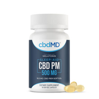 CBD Capsules - PM CBD Softgels + Melatonin for Sleep - 500mg-1000mg - By cbdMD