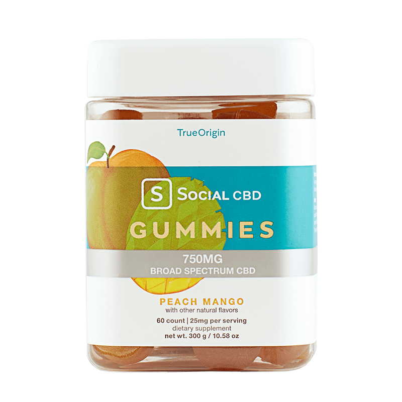 Broad Spectrum CBD Gummies - Peach Mango - Social CBD - Image 4